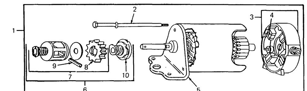 Starter Motor Diagram and Parts List for 1015 126001-207400-130200100-131200D100-138200100-139200100 Cub Cadet Lawn Tractor